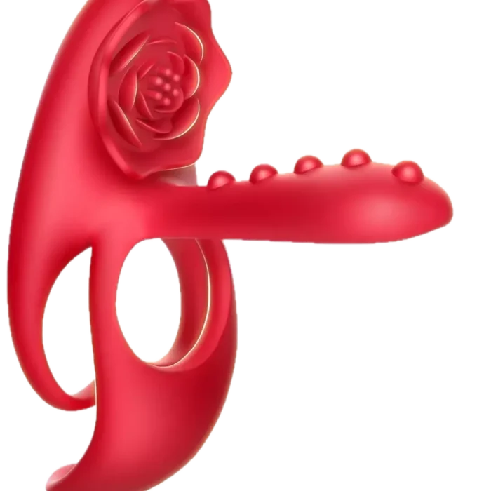 Roselle Side Rose Textured Ring — rose ring with textured side arm