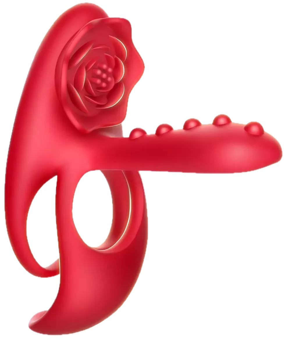 Roselle Side Rose Textured Ring — rose ring with textured side arm