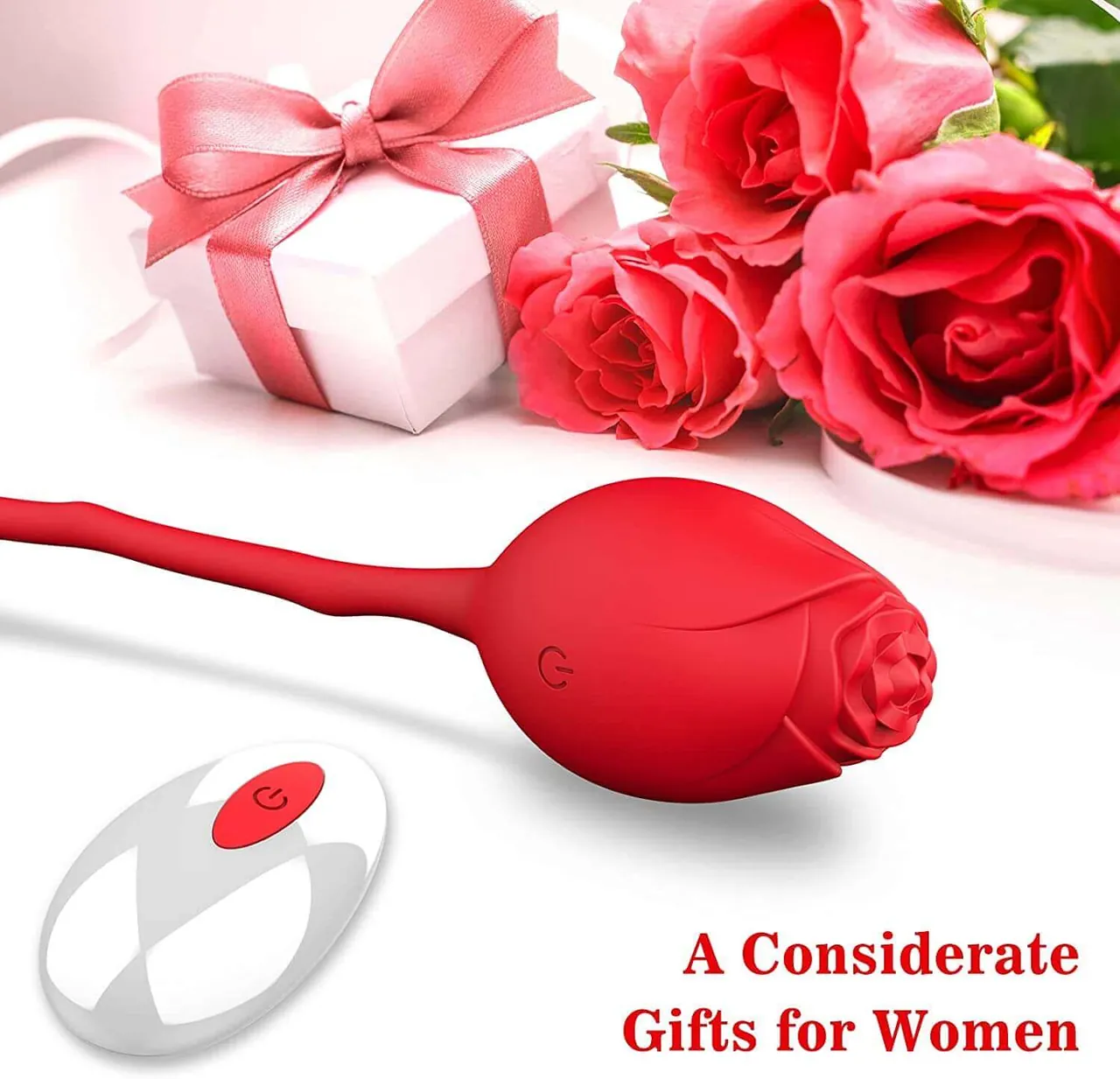 Roselle Sprout rose toy — full product view showing its shape and controls