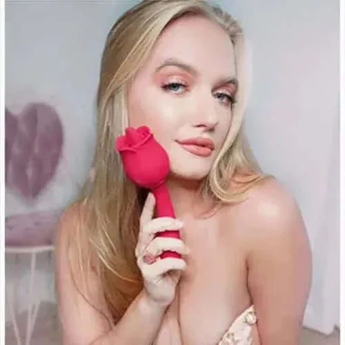 Roselle Stem Rose Tongue Wand — hand-held size reference