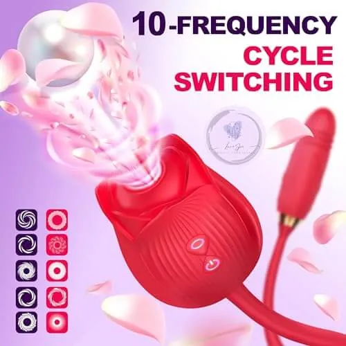Roselle Stride rose toy — rose-shaped device with connected secondary contact