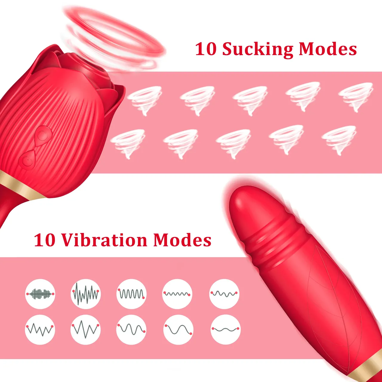 Roselle Stride rose toy — rose-shaped device with connected secondary contact