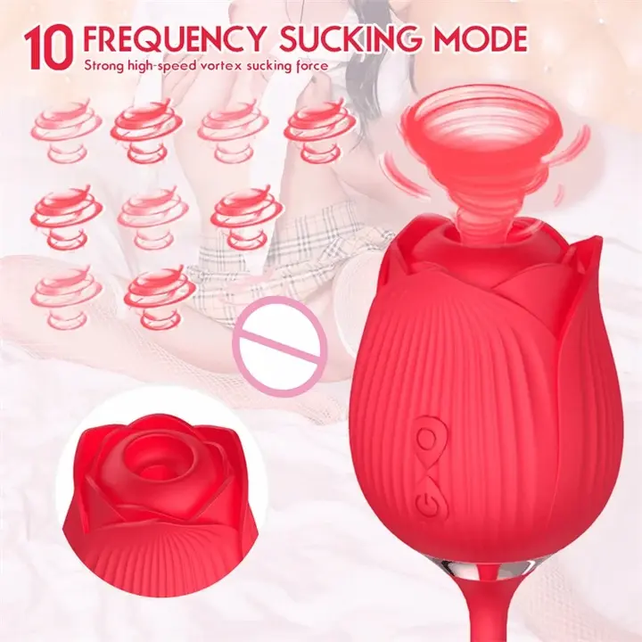 Roselle Stride rose toy — rose-shaped device with connected secondary contact