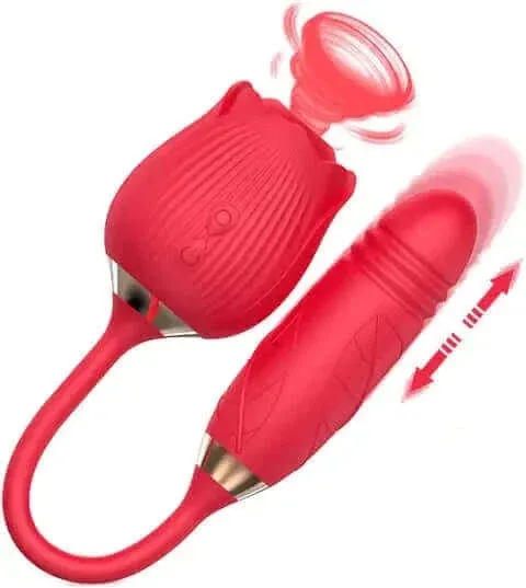 Roselle Stride rose toy — rose-shaped device with connected secondary contact