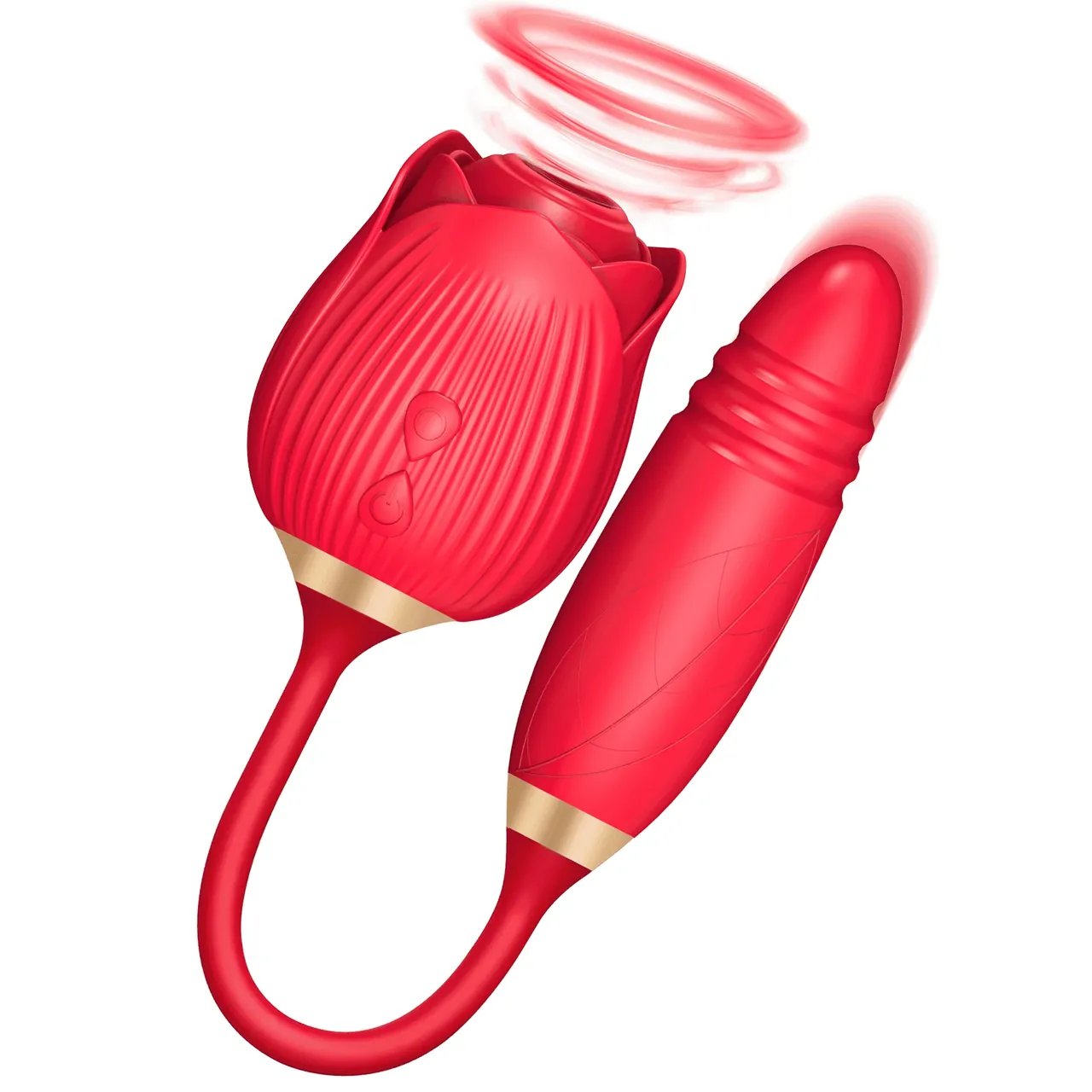 Roselle Stride rose toy — rose-shaped device with connected secondary contact