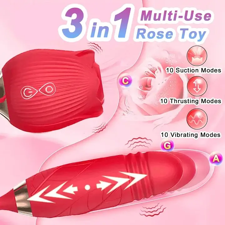 Roselle Stride rose toy — rose-shaped device with connected secondary contact