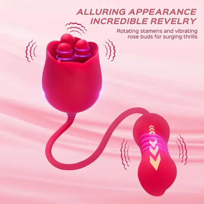 Roselle Trio Rose Rotating-Tip Set — rose head movement detail