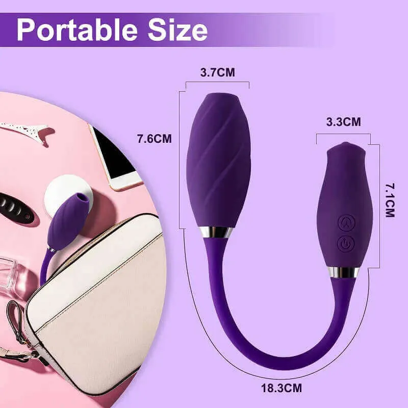 Roselle Violet rose toy — rose-shaped device with connected secondary contact