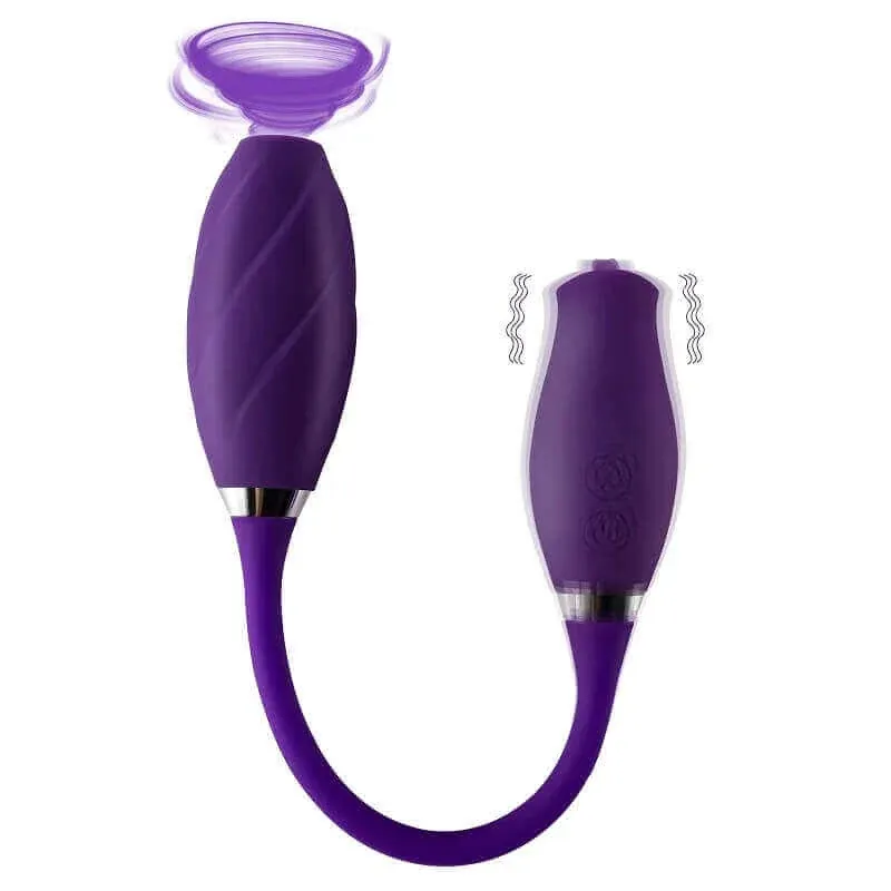 Roselle Violet rose toy — rose-shaped device with connected secondary contact
