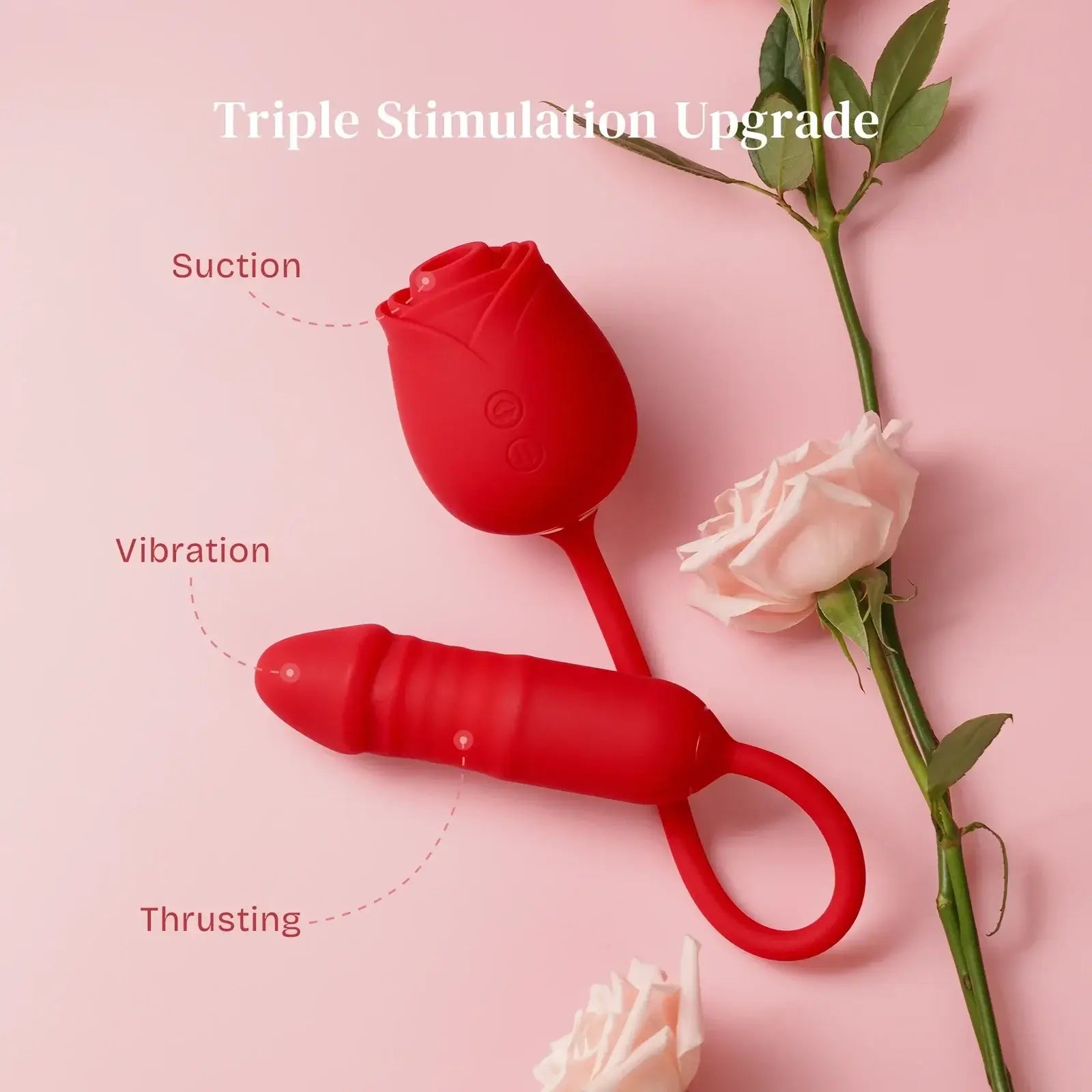 Rosemary tongue vibrating rose masturbator adult product photography