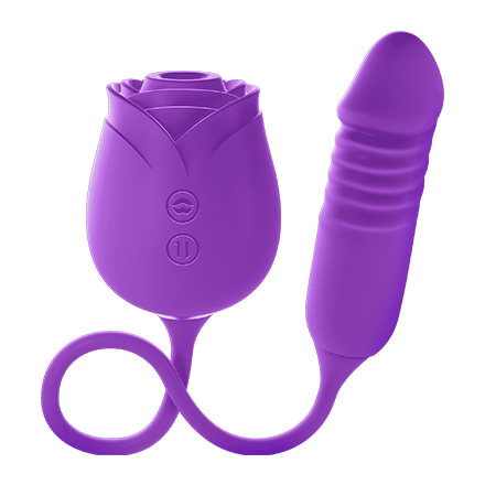 Purple Roselle Duo Thrusting Rose Toy